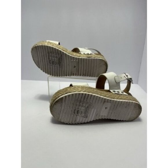 Jessica Carlyle Girls 11 White Strappy Platform Espadrilles Sandals - Picture 5 of 5
